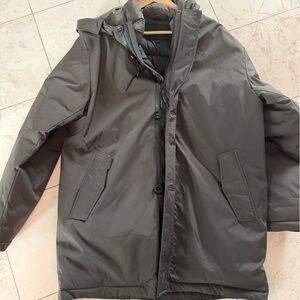 Men's Charcoal Puffer Jacket
